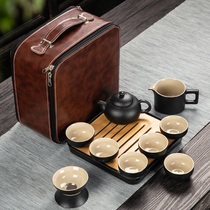 Portable travel tea set Home Kung fu outdoor tour a pot of six cups of teapot gift custom logo