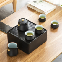Travel car tea set portable outdoor express cup collection box kung fu tea toilet gift custom logo