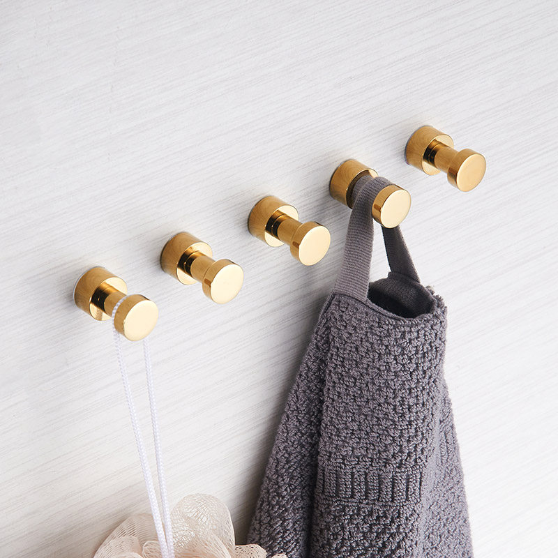 Dressing room full copper coat hook bathroom coat hook toilet golden hook toilet coat hook non-perforated wall hanging
