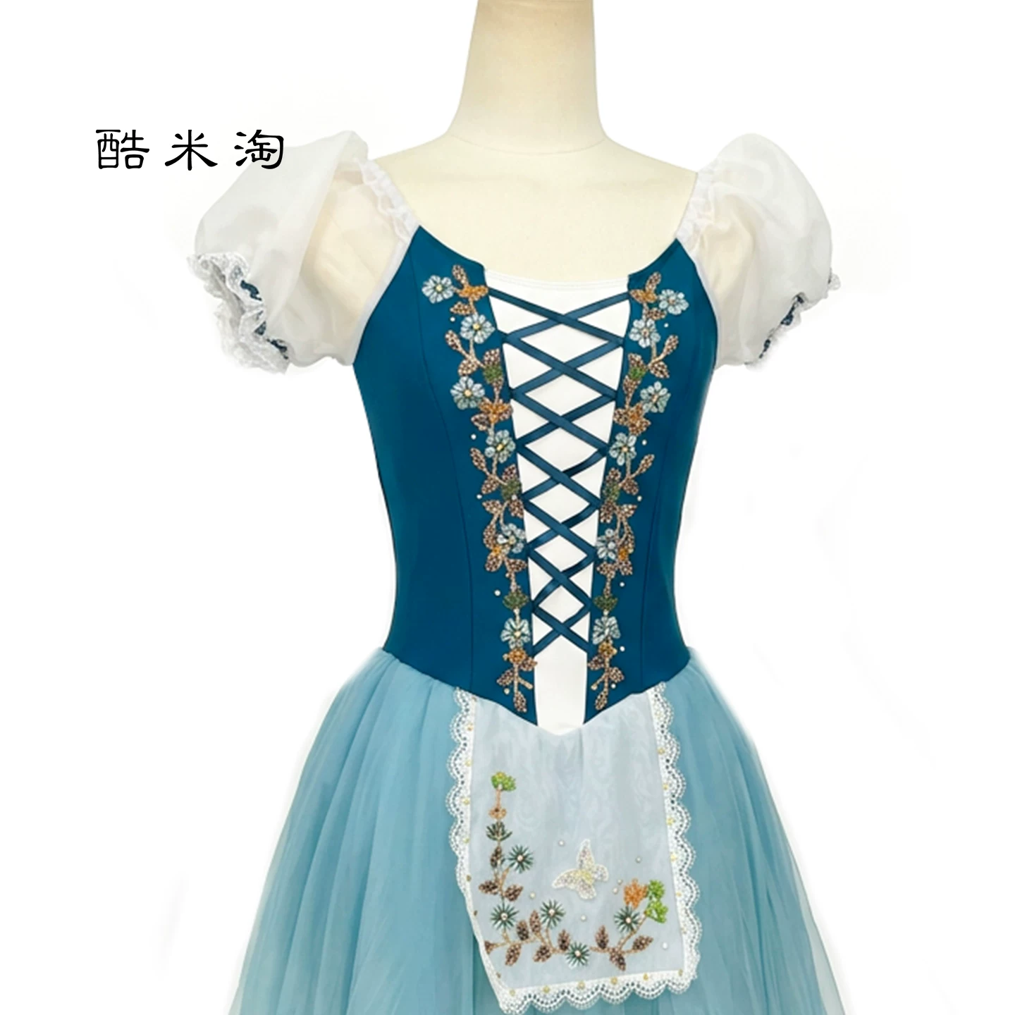Кумитау The Unstoppable Daughter Coppelia Детский/Взрослый балетный костюм для выступления, длинная вуаль, юбка, конкурсный костюм
