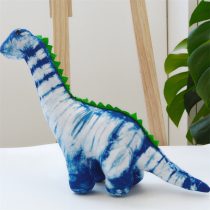 Yunnan ethnic wind handmade Zdyeing pure cotton cloth Puppet dinosaur doll hands for indigo with indie grass wood dyeing accompanied by hand