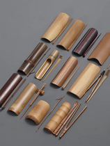 Handmade Bamboo Tea Ceremony Liujunzi Tea Three-piece Set Bamboo Tea Set Accessories Tea Making Tools Tea Pulling Needle