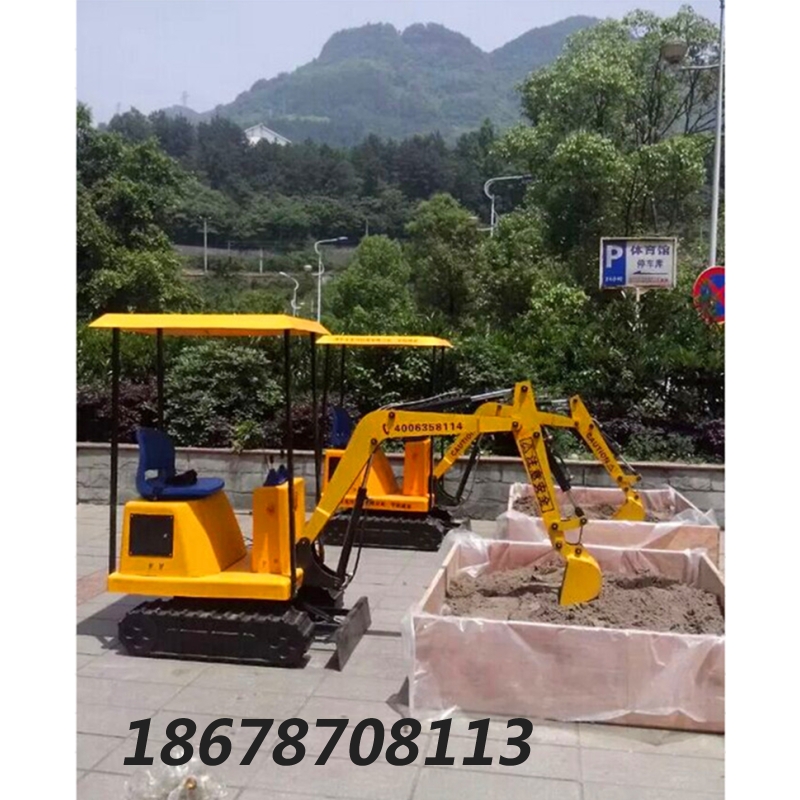 Outdoor Children Playground Digger Large Simulation Digging Earth Digging Sand Equipment Park Hydraulic Slot Electric Excavator