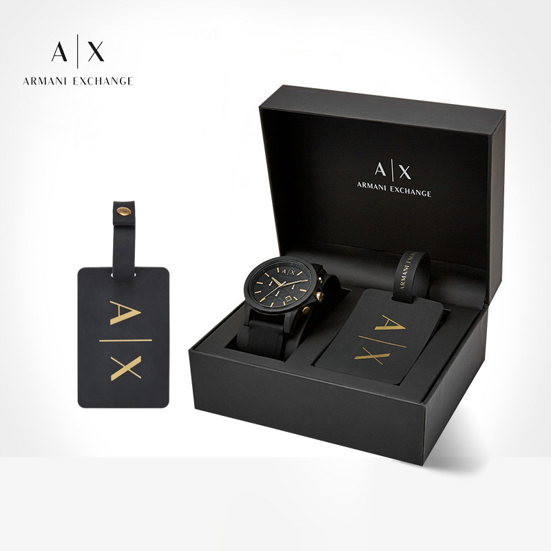 Armani Amani Leisure Sports Couple Watches Giving Gifts Black Samurai Gift Boxes WATCH MEN AX7105