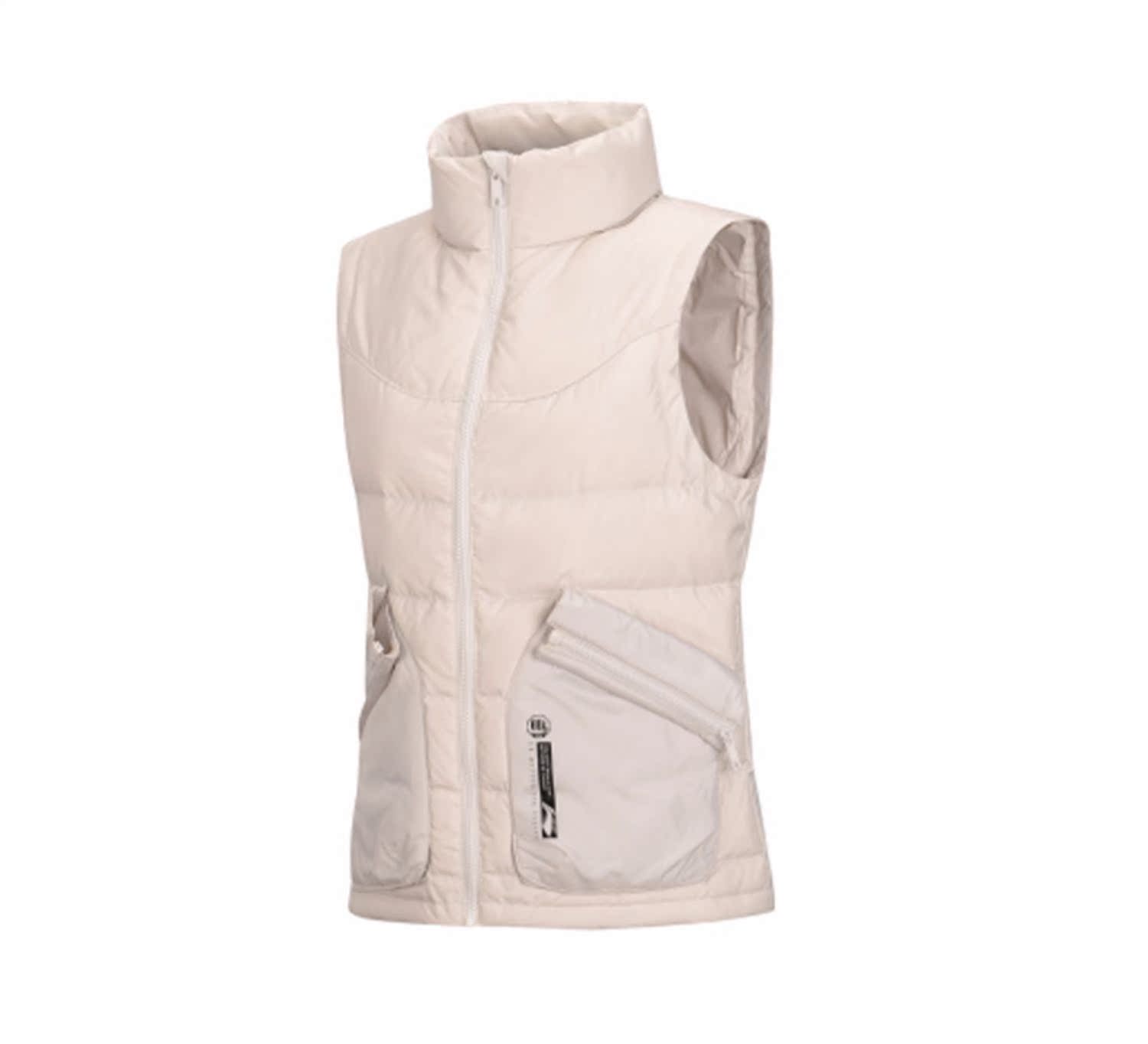 Li Ning xuống vest Bà BAD FIVE loạt bóng rổ ấm áp cổ áo giản dị mùa đông vịt trắng xuống trang phục thể thao - Áo thể thao áo khoác the thao adidas