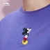 Li Ning Disney Mickey chung áo thun ngắn tay nữ mới giản dị cổ tròn mùa hè lỏng lẻo - Áo phông thể thao