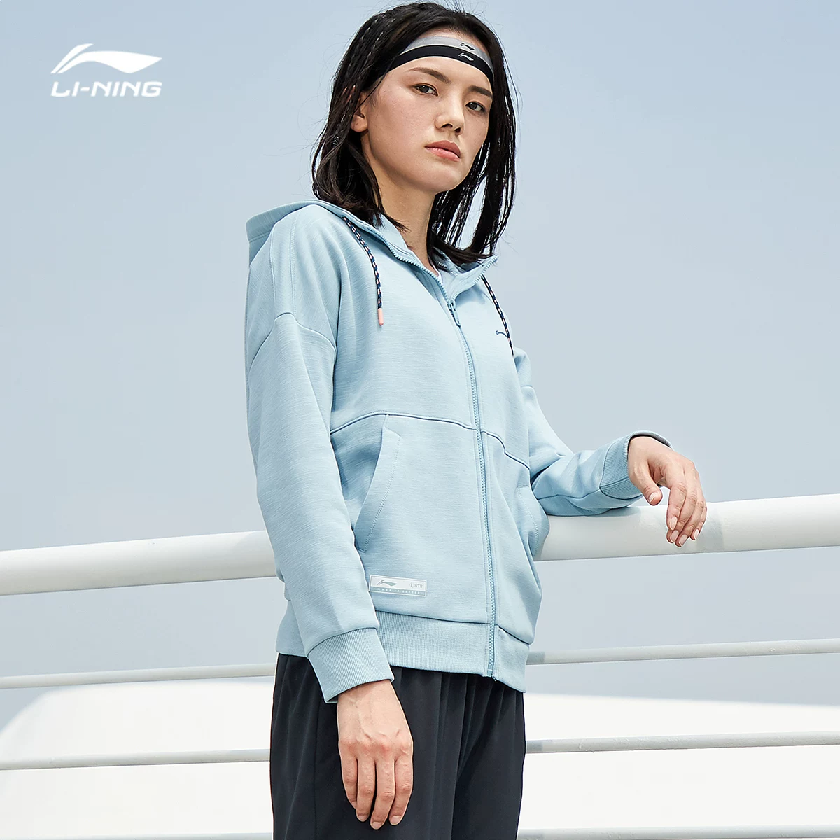 Свитшот Li Ning, кардиган для тренировок с длинным рукавом, модный худи, спортивный костюм