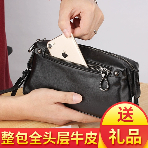 Сумка с петлей на руку, вместительная и большая маленькая сумка клатч, из натуральной кожи, 2019, новая коллекция, в корейском стиле