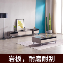 Light luxury Rock Board coffee table TV cabinet combination modern simple living room economy bedroom small apartment TV side cabinet