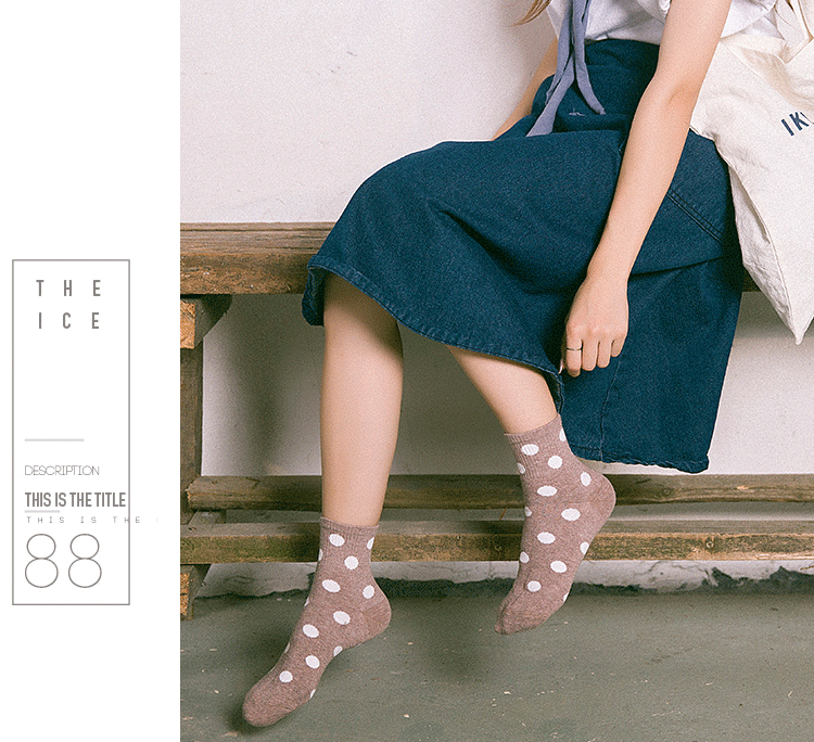 Vớ cotton Nhật Bản vớ cotton nữ vớ retro sóng sinh viên vớ mùa thu mùa đông phong cách vớ nữ tất dài đến đầu gối