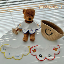 drpdrpdrp Korean version of the newborn baby baby cute wave petals 360 rotating bib bib saliva towel