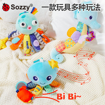 Sozzy newborn baby comfort puzzle 0-1 years old music plush doll car hanging bed hanging stroller pendant toy