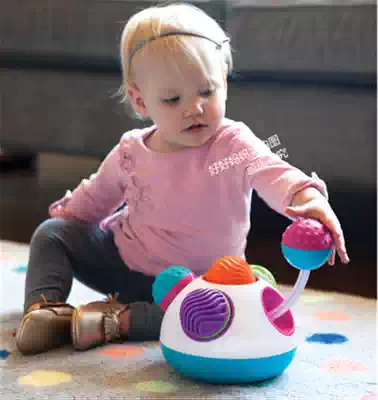 American baby press to explore bounce jumping ball baby hand grip Ball 6-12 month music perception touch toy 1-3 years old