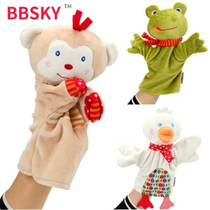 Foreign trade baby cute cartoon animal hand puppet monkey frog cloth hand puppet early education parent-child interactive hand set toy