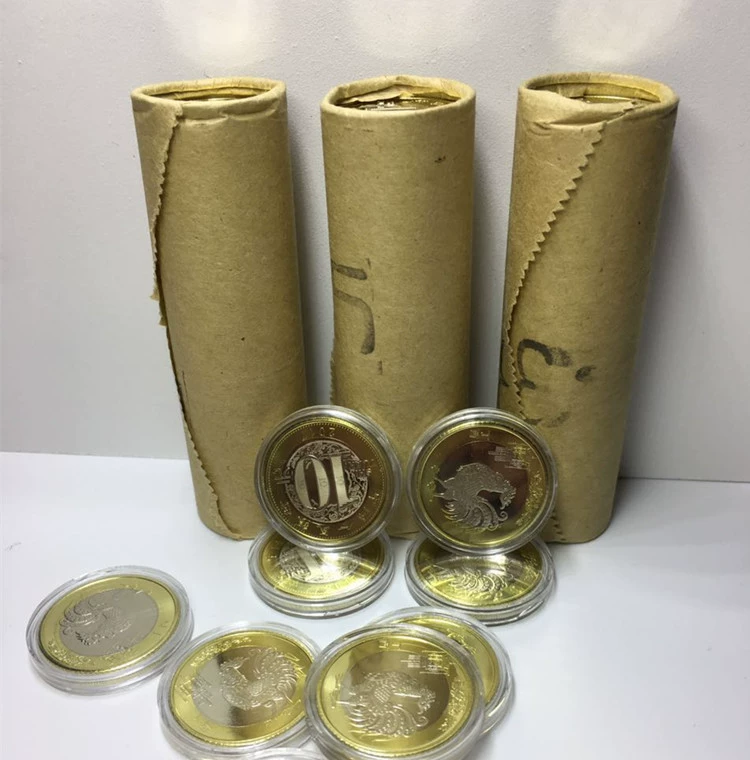 New 2017 Dậu Kỷ Niệm Coin 2017 Gà Coin Hai màu Zodiac Tiền Xu Kỷ Niệm Coin Bộ Sưu Tập Cuốn Hộp dong xu co xua