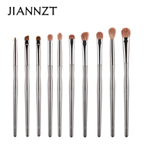 Two wool eyes Animal hair makeup brush Eye shadow brush Nose shadow brush Smudge brush Eyeliner brush Eyebrow brush