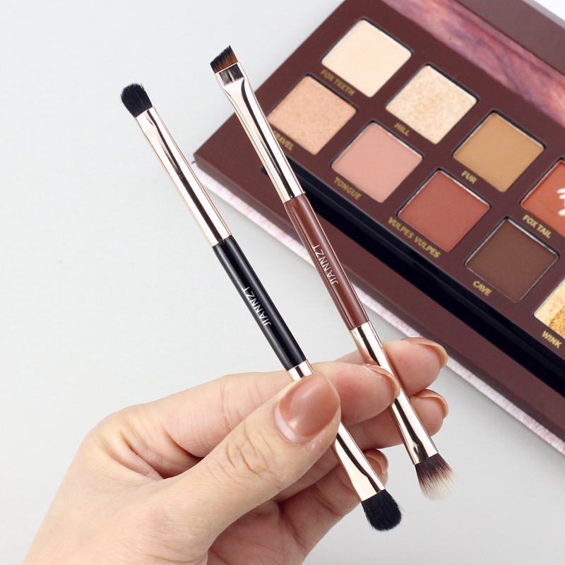 Diary Animal Eyeshadow Palette Same Style Double-Ended Eyeshadow Brush Angled Eyebrow Brush Blade Eyeliner Brush Spare Portable Diary Animal Eyeshadow Palette Same Style Double-Ended Eyeshadow Brush Angled Eyebrow Brush Blade Eyeliner Brush Spare Portable