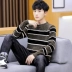 Thanh niên mùa thu đông kéo dài áo len nam chạm đáy áo sơ mi giản dị áo len hoang dã áo len nam - Cardigan áo cổ lọ nam Cardigan