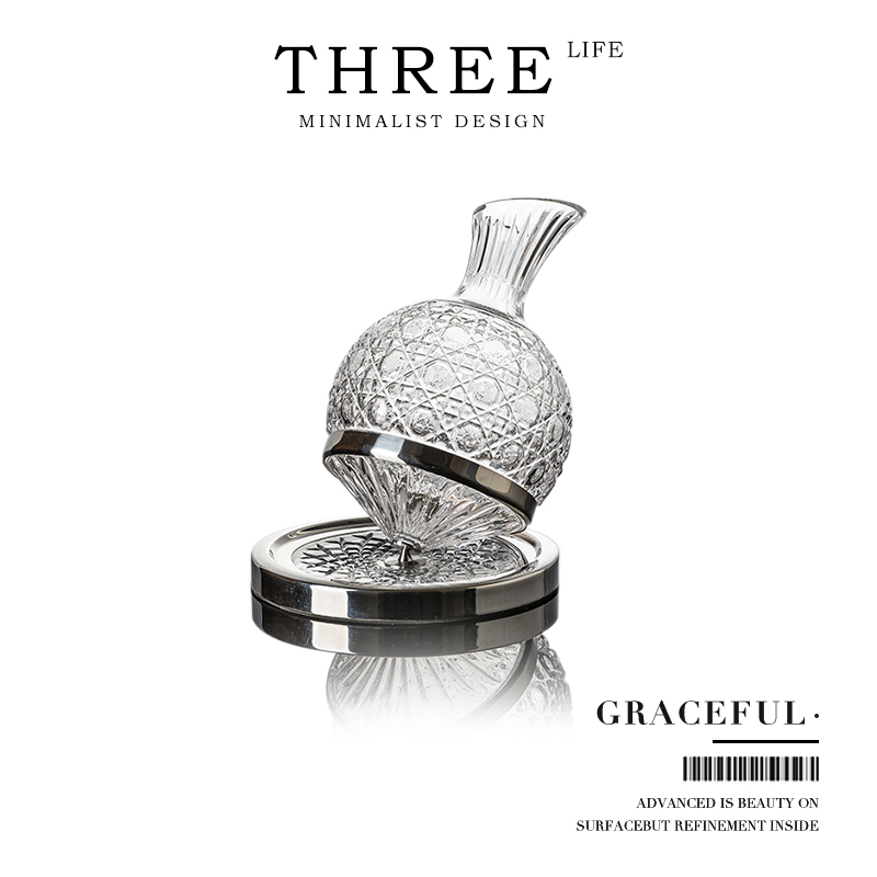 Tlife·Graceful·Wineware クリスタルガラス 赤ワインデキャンタ 高級軽量 高級ワインディスペンサー | Graceful