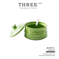 Tlife·Joint·Ashtray rising steadily bamboo creative ceramic ashtray home living room) bamboo joint