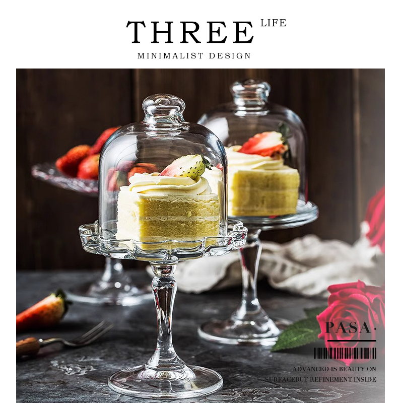 Tlife·Pasa·Tableware European-Style Transparent Glass Dessert Plate Pastry Plate Home Creative High-Footed | Pasa Tlife·Pasa·Tableware European-Style Transparent Glass Dessert Plate Pastry Plate Home Creative High-Footed | Pasa