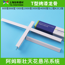 Armstrong Ceiling T Type Baking Varnish Keel Mineral Wool Plate Plane Groove Metal Keel Spike 888 Type 800 Type