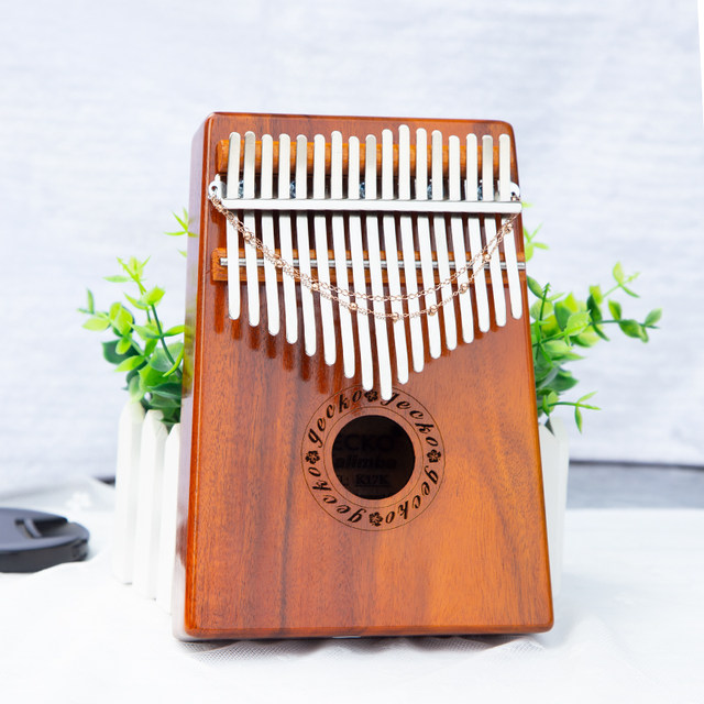 GECKO Gecko Thumb Piano Vibrato Chain Sand Chain Accessories Magnet Adsorption Free Punch 17-Tone Kalimba Universal