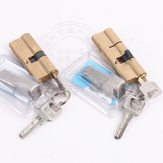 Large door lock core double face open security door full copper lock core pure copper copper AB Double face gate iron door lock core old 8