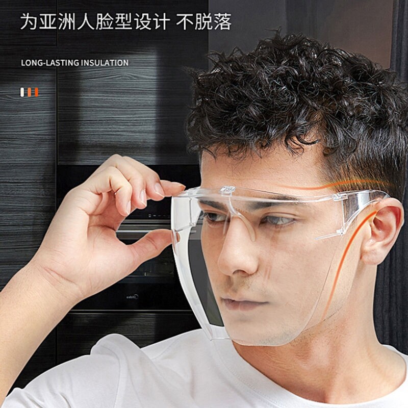 Anti-sandstorm mask HD protective mask anti-fog full face transparent wind-proof sand anti-splash anti-dust isolation full