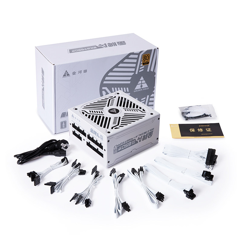 Golden River Fields Gold Medal A 650W Great White Edition Computer Power Supply Day Capacitive Desktop Power White Peak 3181-Taobao