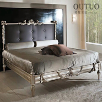 European Italian French neoclassical princess bed solid wood bed double bed Master Bedroom 1 8m palace Villa light luxury wedding bed