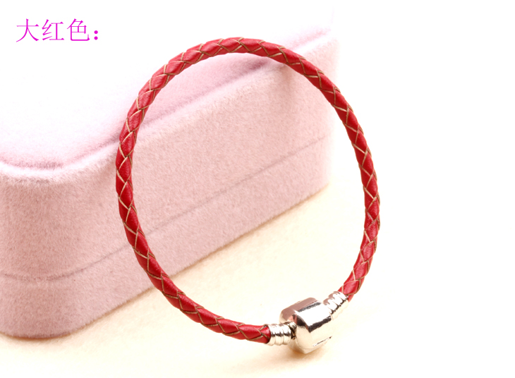 DIY Trang sức Phụ kiện Vòng đeo tay Da Vòng đeo tay Dây da Nhập khẩu Vòng đeo tay bằng da 3MM Kích thước nhỏ - Vòng đeo tay Clasp vòng đeo tay nam