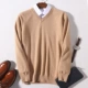 2020 áo len nam cổ chữ V mỏng mới, áo len cashmere nguyên chất ấm áp dài tay mùa thu và áo len mùa đông nam mỏng - Áo len Cashmere