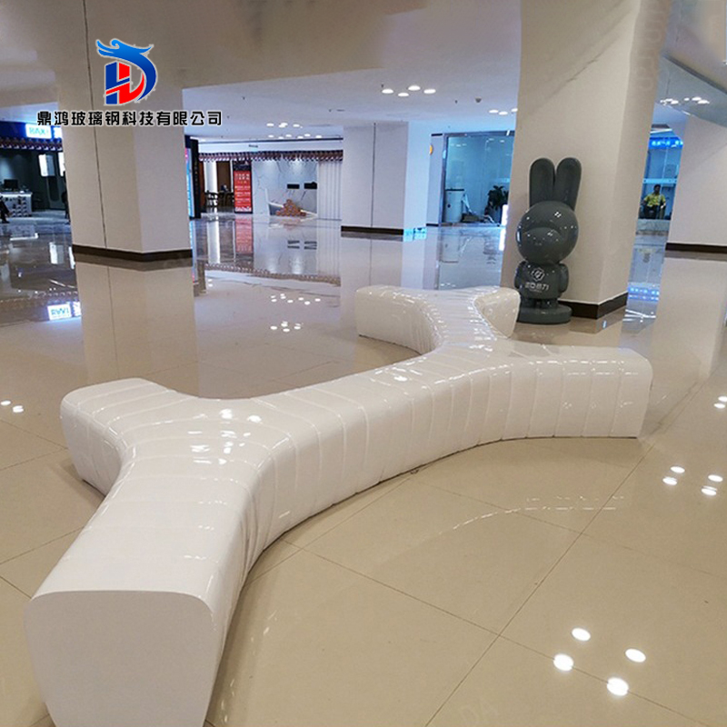 FRP leisure combination seat Y font beauty Chen creative bench outdoor shopping mall rest bench waiting chair