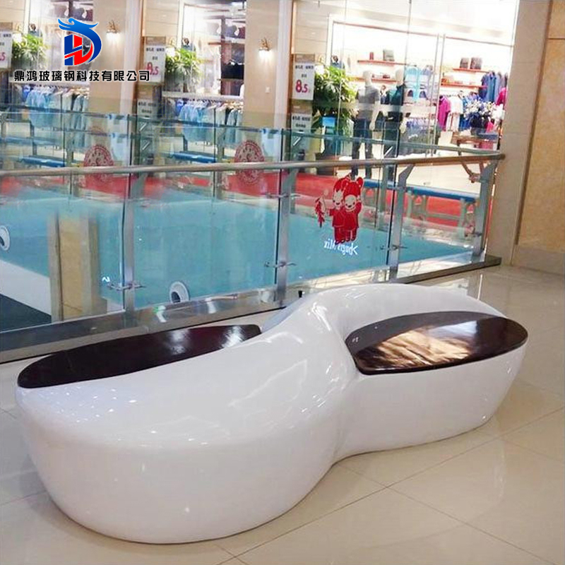 Glass Fiber Beauty Chen Profiled Sofa Seat Mall Hallway Shopping Piazza Public Waiting Rest Chair Custom Pendulum