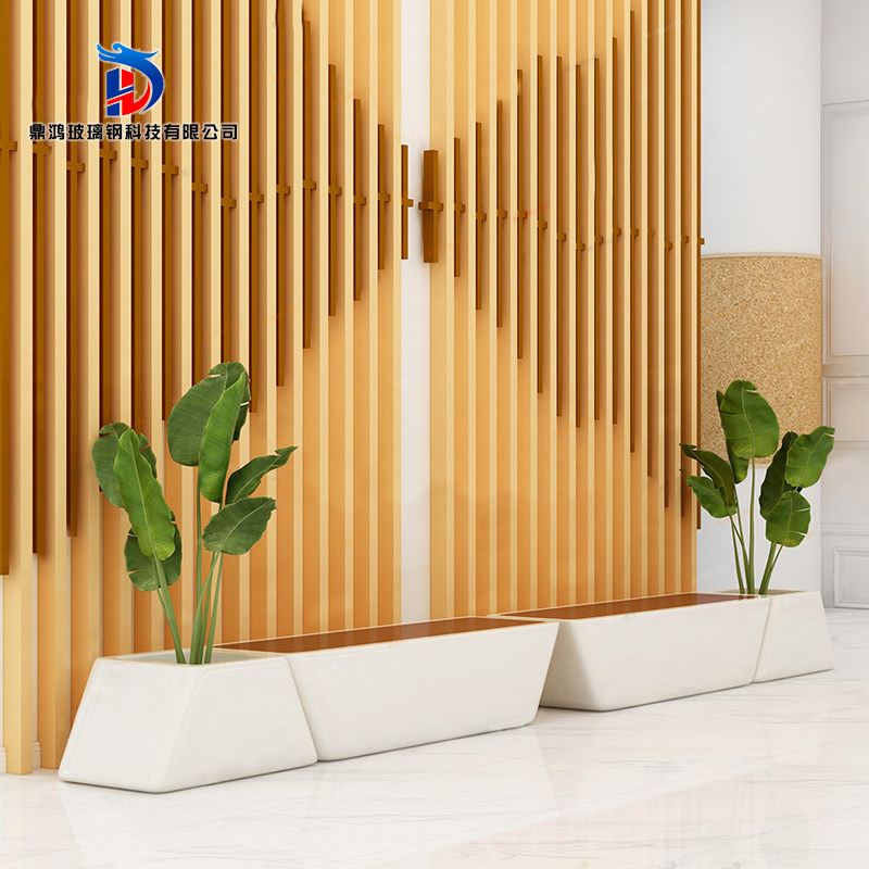 Spot GRP Casual Seat Outdoor Park Anticorrosive Wood Splicing Stool Public Area Beauty Chen mall Bench Customize-Taobao