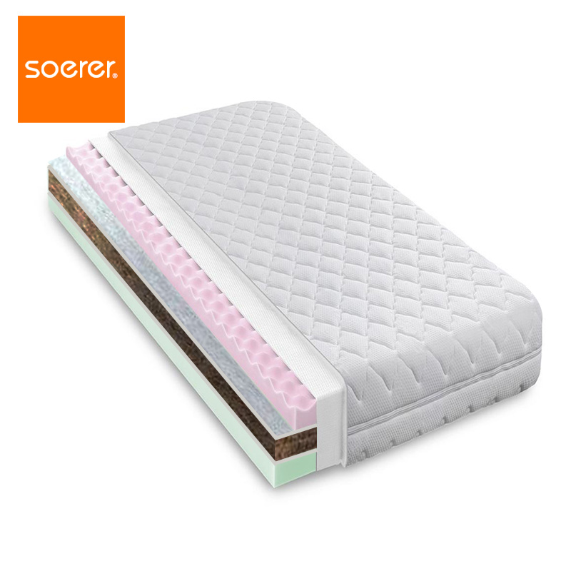 soerer baby mattress child mattress teen adult single mattress coconut palm latex thickened double face 1 2