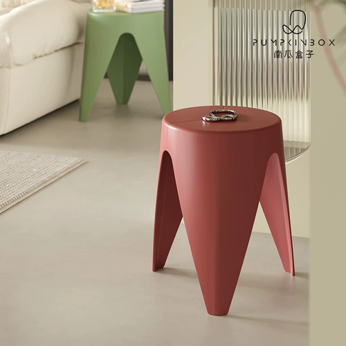 [Тыквенная коробка] скандинавской минималистской обувной стул можно сложить и ставит коммерческие утолщенные пластиковые табуретки и другие табуретки для карликов