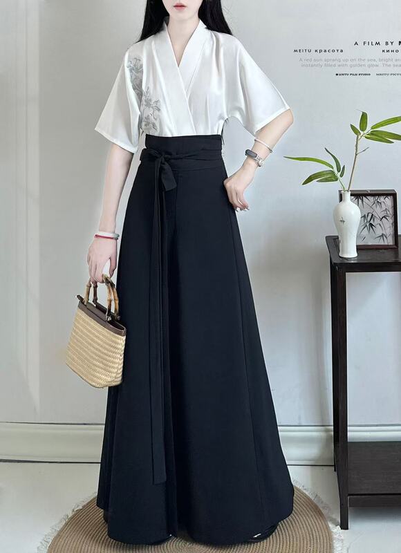 Nanyu Ling [Qingyun] Original Hanfu Women's Tang-Style Eight-Panel Skirt, Improved National Style, Summer Han Elements, Suitable for Commuting and Daily Wear