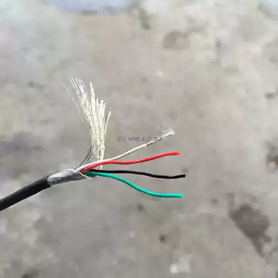 4-core shielding wire 0 08 square 28awg Tensile and folding outer diameter 2 5mm Super soft oil and cold resistance