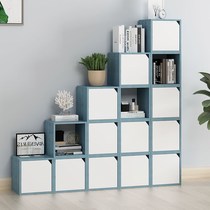 Bookcase simple modern free combination single bookcase storage storage wooden cabinet with door small cabinet bookshelf landing