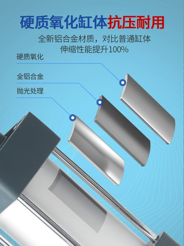 xy lanh airtac Xi lanh tiêu chuẩn hành trình hợp kim nhôm khí nén nhỏ có nam châm SC63/50/40/32-75X100X150X200-S phụ kiện xi lanh khí nén xy lanh khí nén airtac