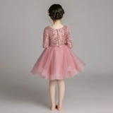 Детское элитное вечернее платье, платье девочки цветочницы, наряд маленькой принцессы, лонгслив, наряд для музыкальных выступлений, осенний сезон