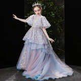 Элитное вечернее платье, манекен головы, детский наряд для музыкальных выступлений, костюм, наряд маленькой принцессы, легкий роскошный стиль