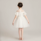 Наряд маленькой принцессы, платье девочки цветочницы, детский наряд для музыкальных выступлений, из фатина