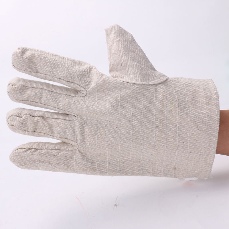 Labour-protection gloves abrasion-proof canvas gloves thickened A cloth double layer with lining electric welding protection full cotton working gloves