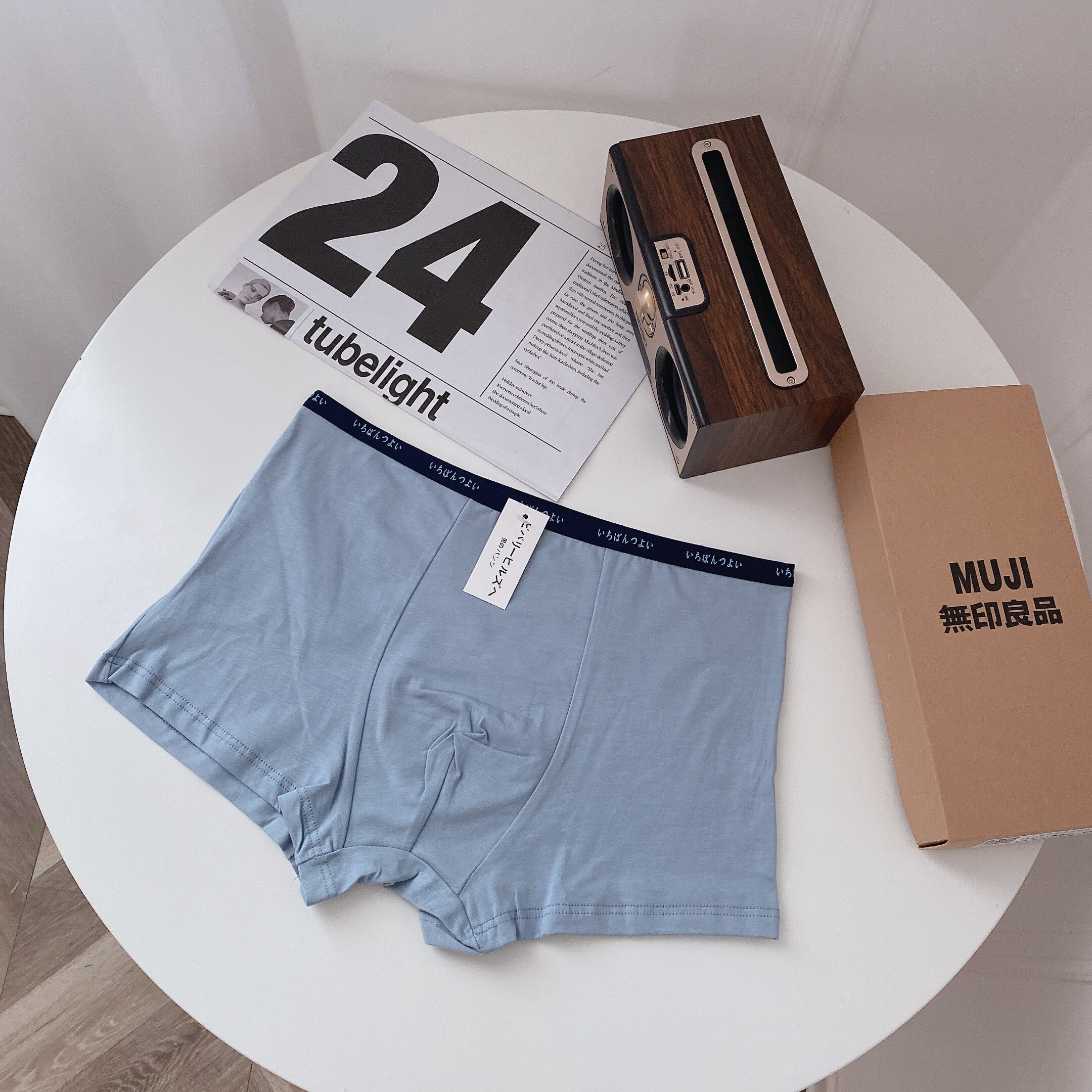 5 Japanese MUJI MUJI underwear men's light breathable soft seamless cotton men's boxer corners