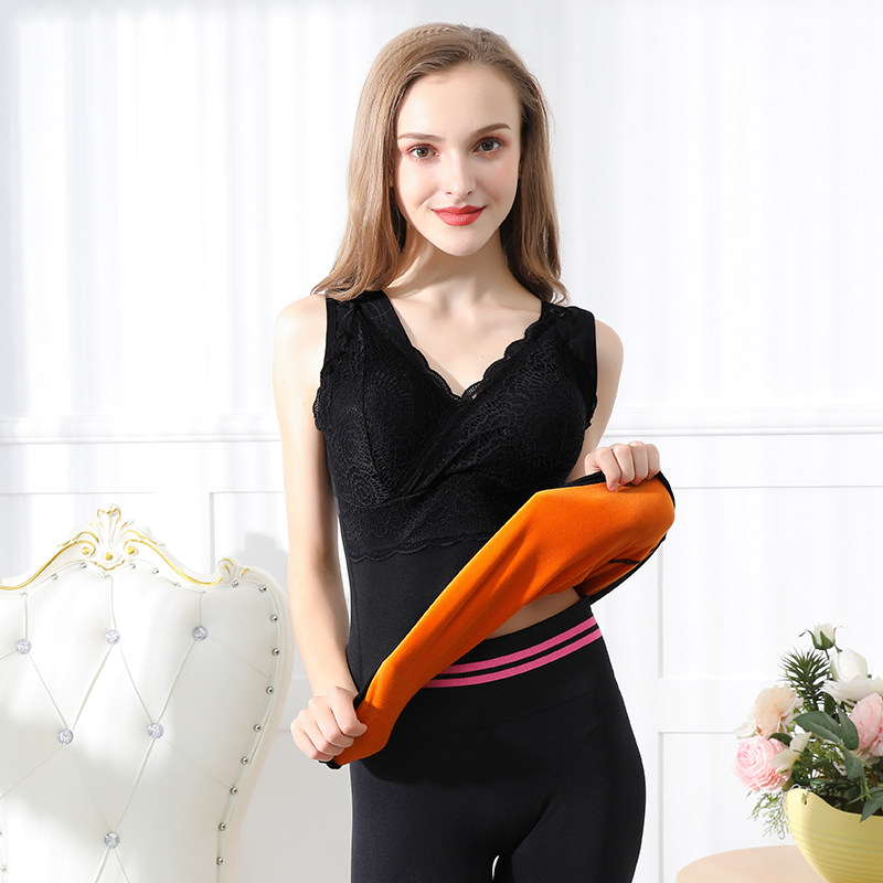 Winter nursing warm vest women's velvet thickened inside pregnant women nursing sling cotton underwear base shirt top