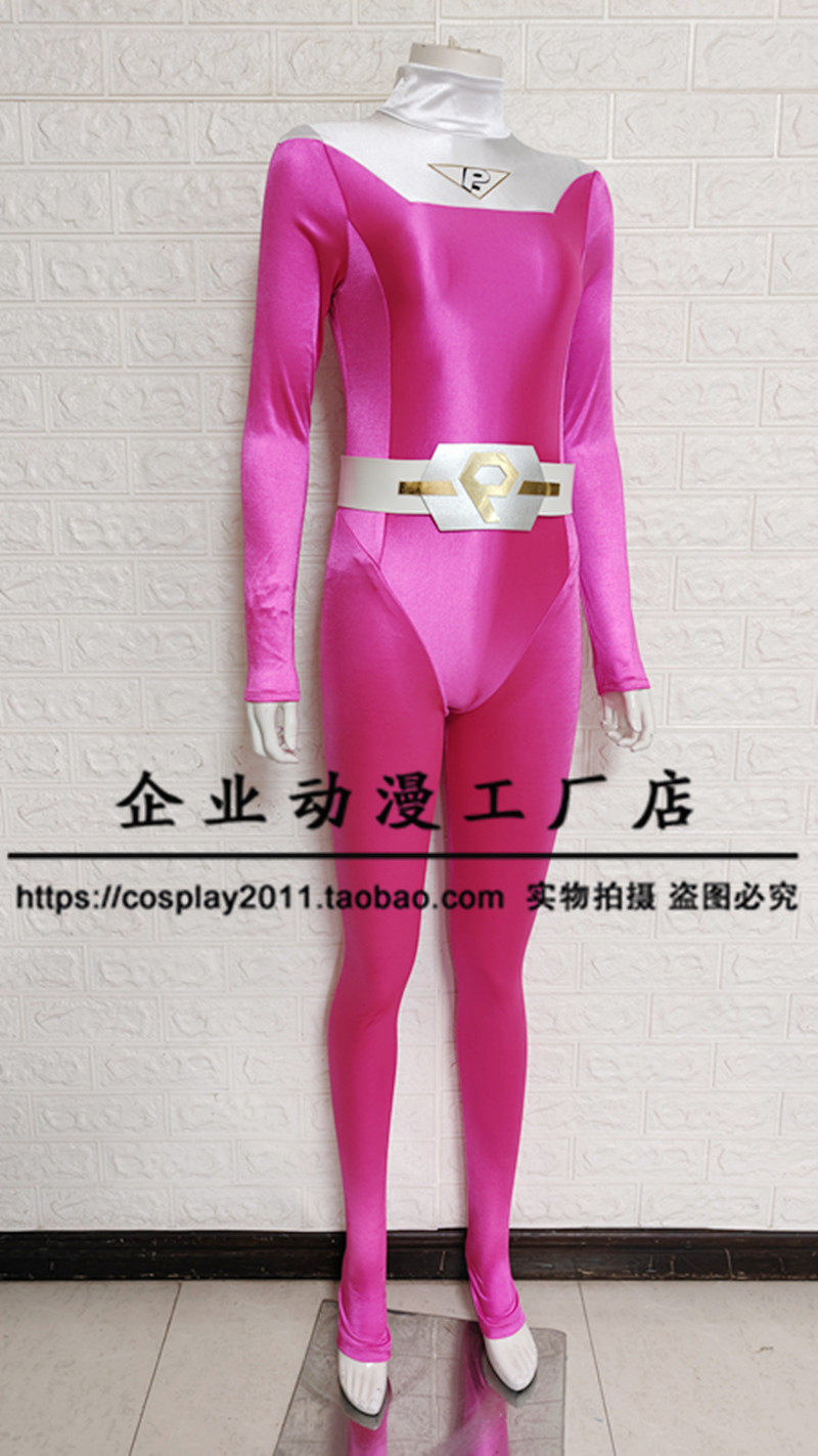 特摄giga lady 女战士战衣女英雄弹力高光拼接紧身衣 Bhiner Cosplay