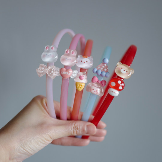 三只包邮果冻款儿童带齿头箍小女生不易断有齿防滑碎发箍刘海压发